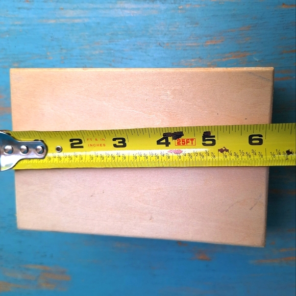 Wooden Block Box Unstained Wood Naked Natural Small Trinket Jewelry Box - Picture 11 of 16